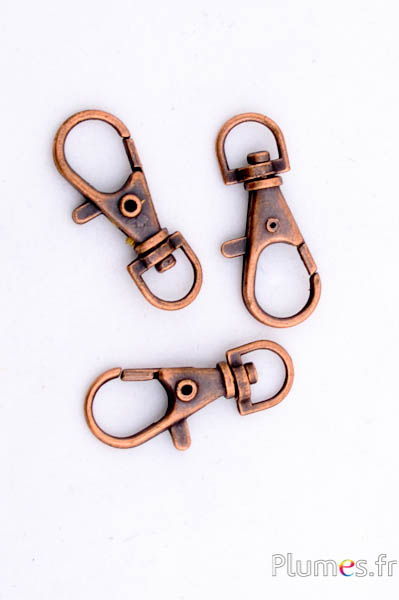 Mousqueton - 30 x 10 mm - bronze